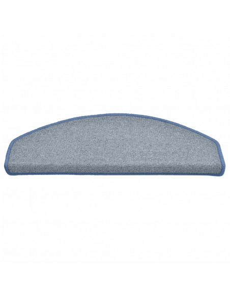 Tappetini per Scale 15 pz Grigio Chiaro e Blu 65x24x4 cm