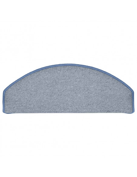 Tappetini per Scale 15 pz Grigio Chiaro e Blu 65x24x4 cm