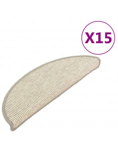 Tappeti Autoadesivi per Scale 15 pz 56x17x3 cm Argento 2