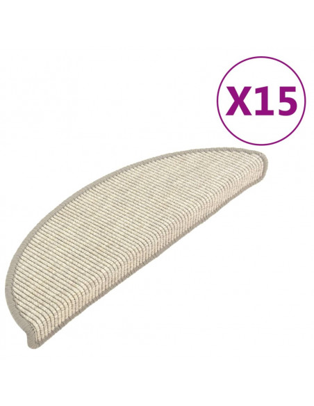Tappeti Autoadesivi per Scale 15 pz 56x17x3 cm Argento