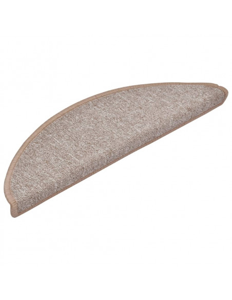 Tappetini per Scale 10 pz 56x17x3 cm Marrone Chiaro