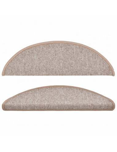 Tappetini per Scale 10 pz 56x17x3 cm Marrone Chiaro