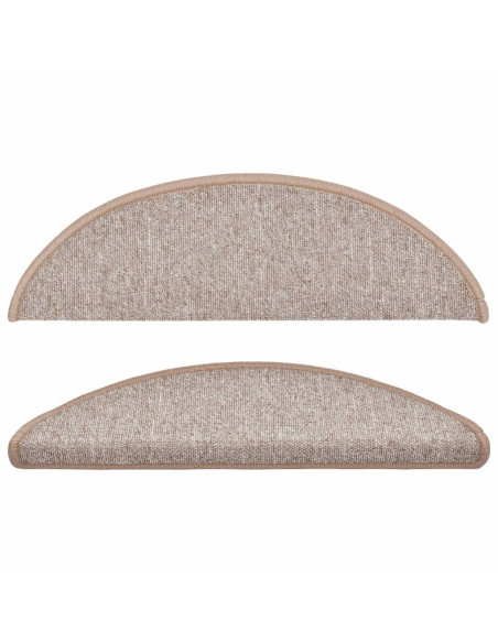 Tappetini per Scale 10 pz 56x17x3 cm Marrone Chiaro