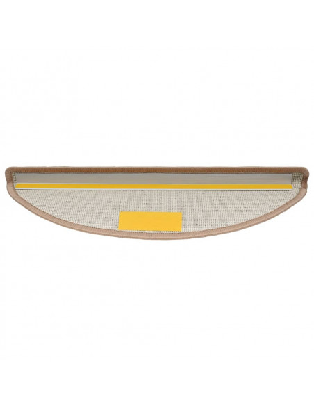 Tappetini per Scale 10 pz 56x17x3 cm Marrone Chiaro