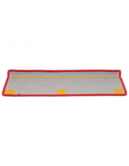 Tappetini per Scale 15 pz 65x21x4 cm Rosso