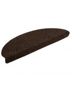 Tappetini per scale autoadesivi 10 pz 65x21x4 cm marrone semicircolari grandi 2