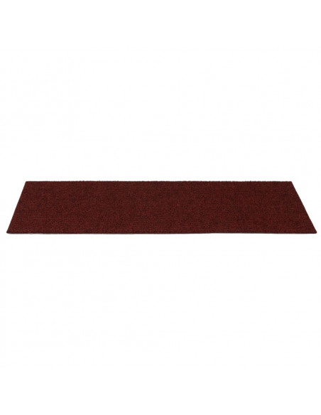 Tappetini per scale autoadesivi 15 pz 60x25 cm Bordeaux Rosso Rettangolari
