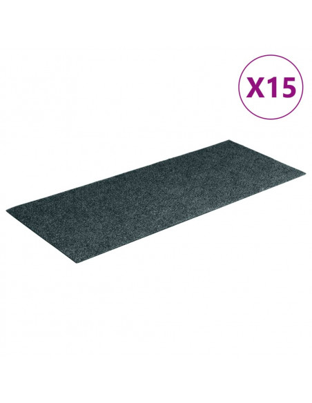 Tappeti Adesivi Rettangolari per Scale 15 pz 60x25 cm Verdi