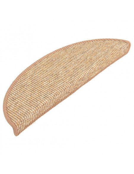 Tappeti Adesivi per Scale 15 pz 56x17x3 cm Nocciola