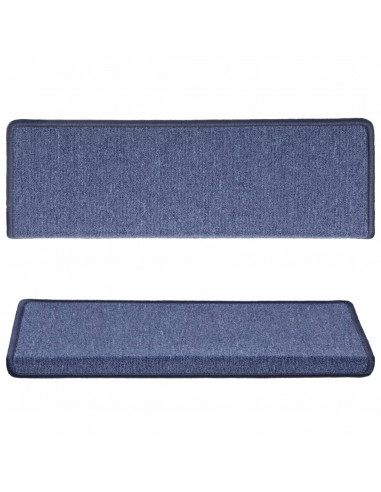 Tappetini per Scale 15 pz 65x21x4 cm Blu