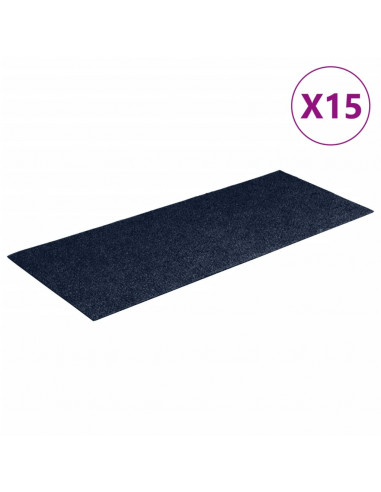 Tappeti Adesivi Rettangolari per Scale 15 pz 60x25 cm Blu