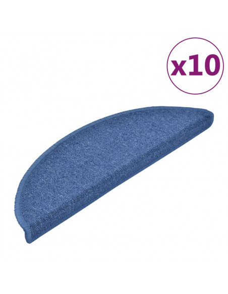 Tappetini per Scale 10 pz 56x17x3 cm Blu