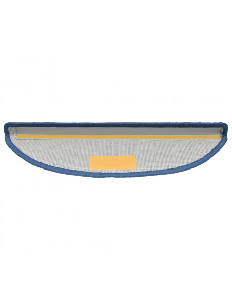 Tappetini per scale 10 pz 56x17x3 cm blu semicircolari