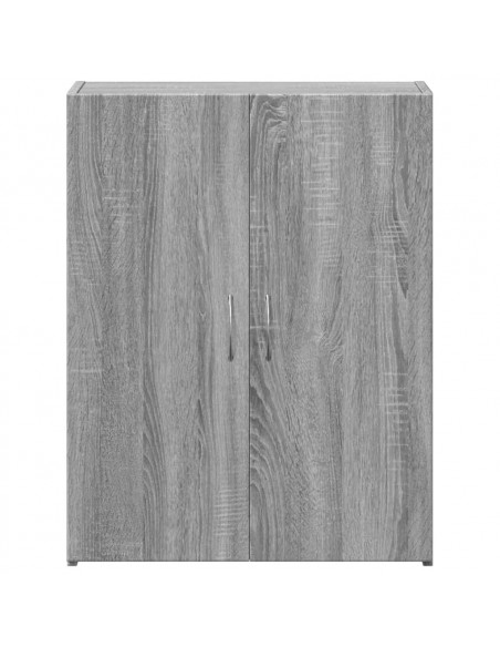 Schedario Grigio Sonoma 60x32x77,5 cm in Legno Multistrato