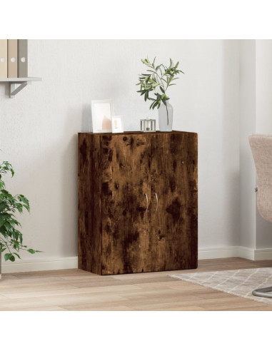 Schedario Rovere Fumo 60x32x77,5 cm in Legno Multistrato