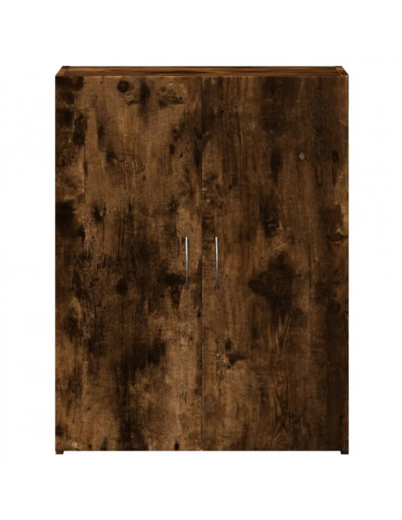 Schedario Rovere Fumo 60x32x77,5 cm in Legno Multistrato