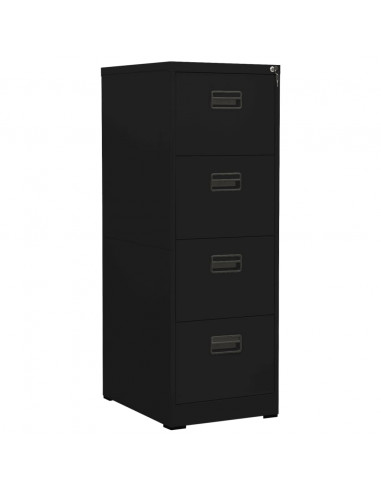Schedario Nero 46x62x133 cm in Acciaio