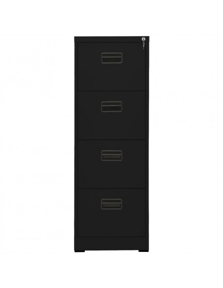 Schedario Nero 46x62x133 cm in Acciaio