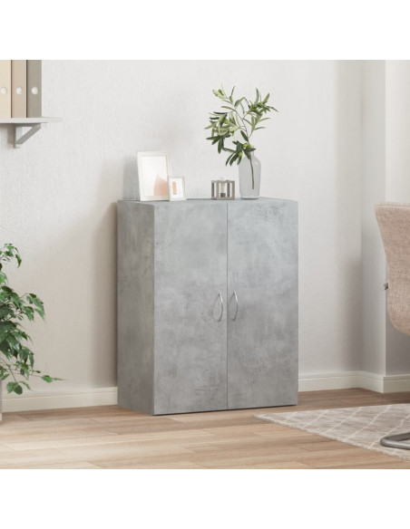 Schedario Grigio Cemento 60x32x77,5 cm in Legno Multistrato