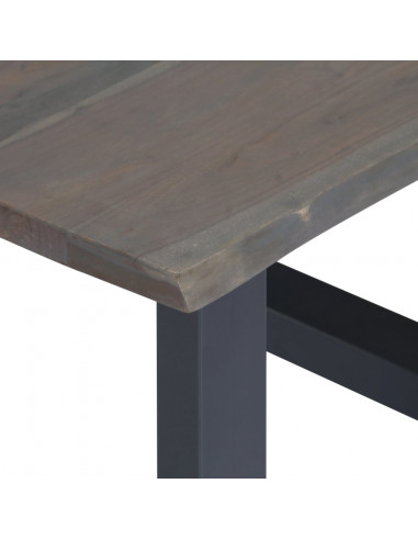 Tavolino da Salotto con Bordi Vivi 60x60x40 cm Massello Acacia