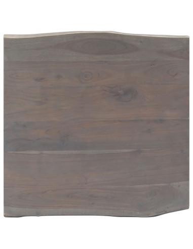 Tavolino da Salotto con Bordi Vivi 60x60x40 cm Massello Acacia