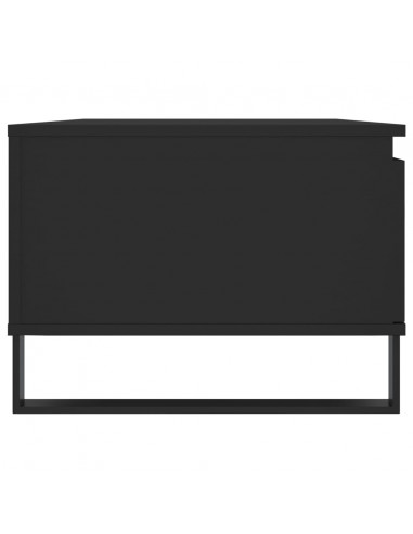 Tavolino da Salotto Nero 90x50x36,5 cm in Legno Multistrato