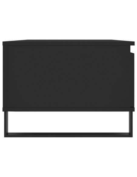 Tavolino da Salotto Nero 90x50x36,5 cm in Legno Multistrato
