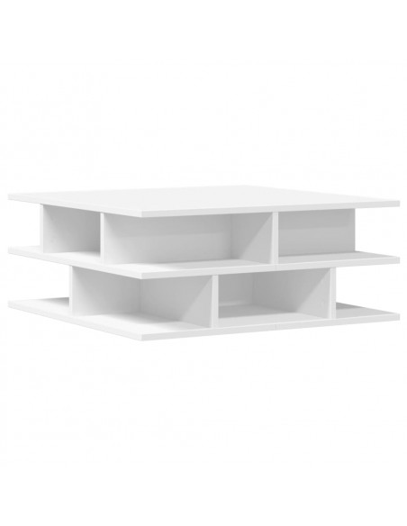 Tavolino da Salotto Bianco 70x70x29 cm in Legno Multistrato