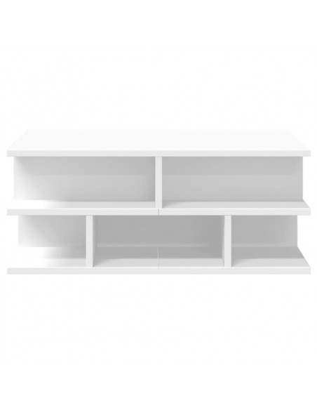 Tavolino da Salotto Bianco 70x70x29 cm in Legno Multistrato
