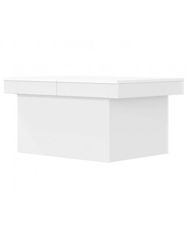 Tavolino da Salotto Bianco 80x55x40 cm in Legno Multistrato