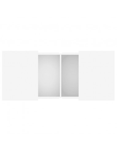 Tavolino da Salotto Bianco 80x55x40 cm in Legno Multistrato