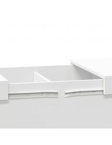 Tavolino da Salotto Bianco 80x55x40 cm in Legno Multistrato