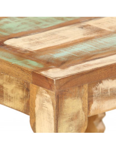 Tavolino da Salotto 40x40x40 cm in Legno Massello di Recupero 2