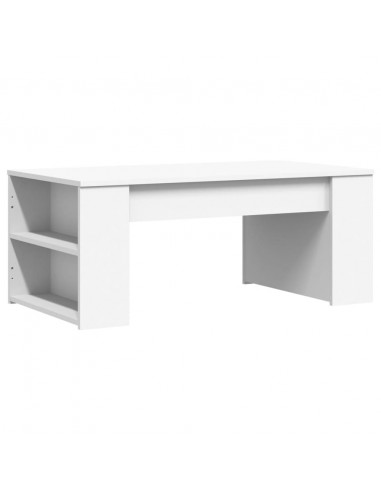 Tavolino da Salotto Bianco 102x55x42 cm in Legno Multistrato