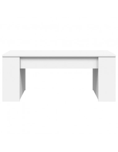 Tavolino da Salotto Bianco 102x55x42 cm in Legno Multistrato