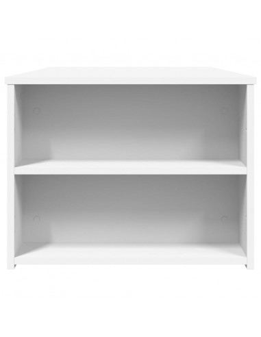 Tavolino da Salotto Bianco 102x55x42 cm in Legno Multistrato