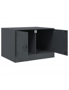 Tavolino da Salotto Antracite 67x50x44 cm in Acciaio 2