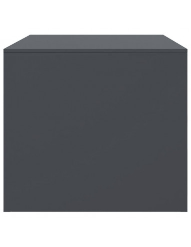 Tavolino da Salotto Antracite 67x50x44 cm in Acciaio