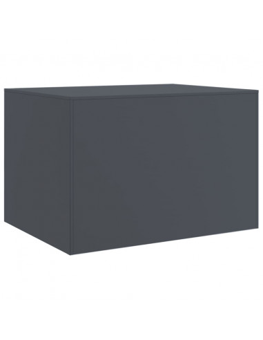 Tavolino da Salotto Antracite 67x50x44 cm in Acciaio