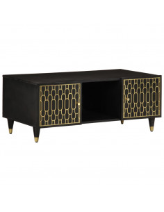 Tavolino da Salotto 100x54x40 cm in Legno Massello di Mango 2