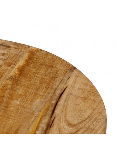 Tavolino da Salotto 35x35x45 cm Legno Massello Mango e Ferro