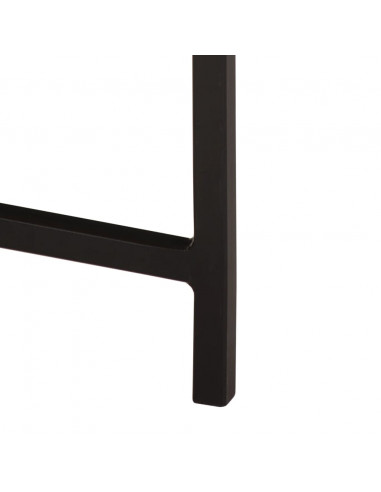 Tavolino da Salotto 35x35x45 cm Legno Massello Mango e Ferro