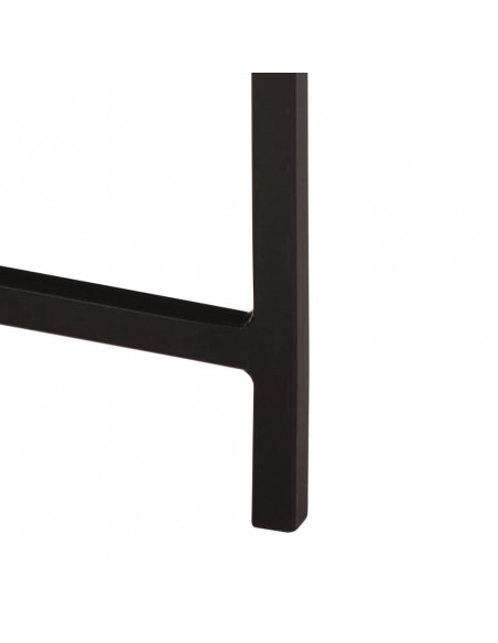 Tavolino da Salotto 35x35x45 cm Legno Massello Mango e Ferro