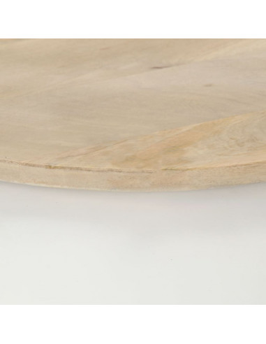 Tavolino da Salotto Bianco 51x51x27 cm Legno Massello di Mango