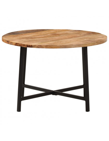 Tavolino da Salotto 54x54x35 cm Legno Massello Mango e Ferro