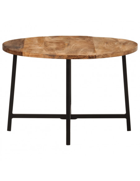 Tavolino da Salotto 54x54x35 cm Legno Massello Mango e Ferro