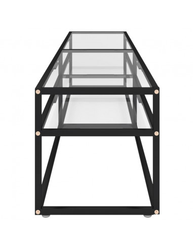 Mobile Porta TV Trasparente 200x40x40,5 cm in Vetro Temperato