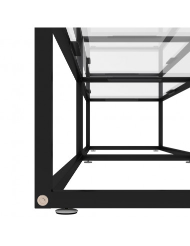 Mobile Porta TV Trasparente 200x40x40,5 cm in Vetro Temperato