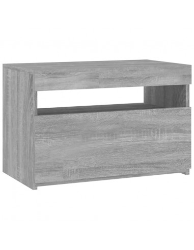 Mobile Porta TV con Luci LED Grigio Sonoma 60x35x40 cm