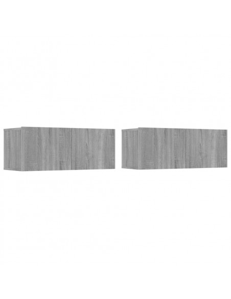 Set di Mobili Porta TV 5 pz Grigio Sonoma in Legno Multistrato